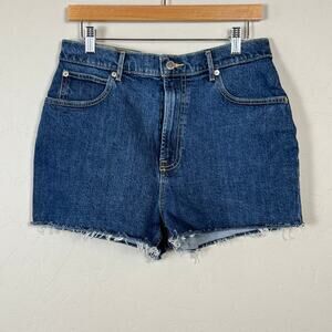 Everlane The Way High Denim Short Women's Size 30 Blue Summer Cutoff Retro Jeans